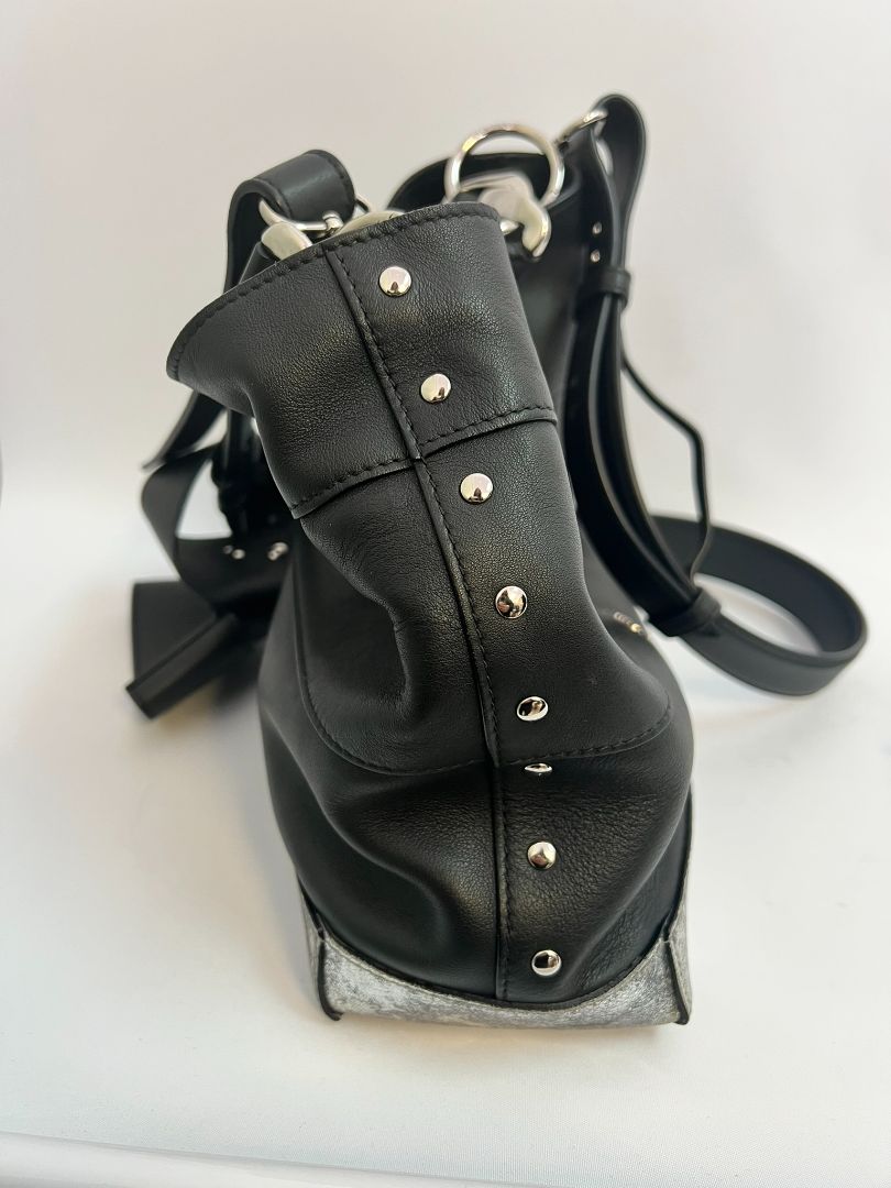 black Balmain bucket bag