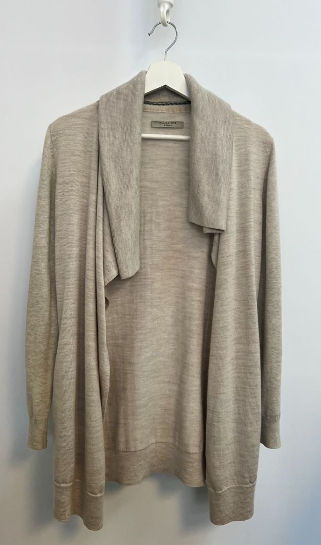 taupe All Saints cardigan, XS`