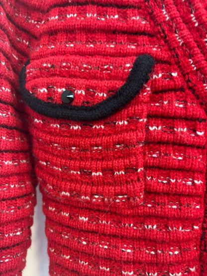 red and black Wild Shadow Fairyland cropped sweater, 4S