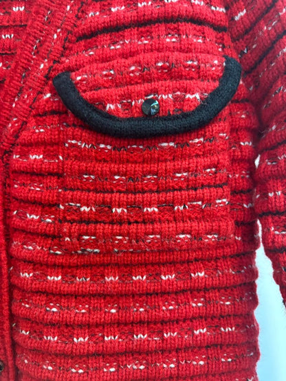 red and black Wild Shadow Fairyland cropped sweater, 4S