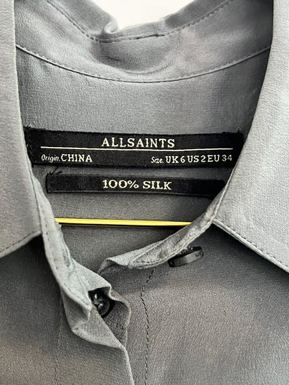 dark grey All Saints button up, US 2