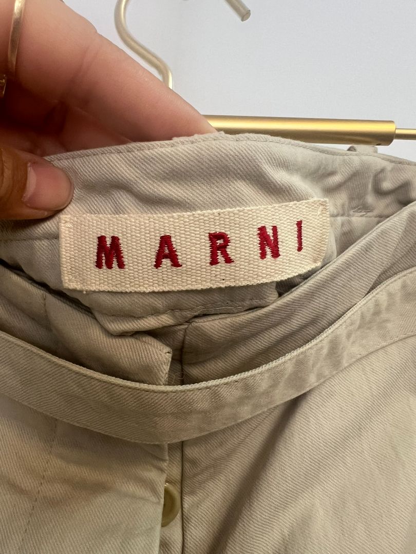 beige Marni straight leg pant, 38