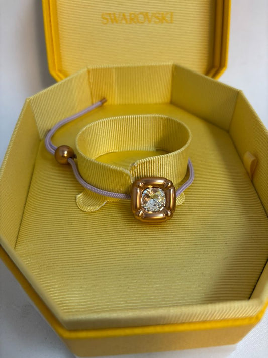 rose gold and lavander swarovksi Rose Gold-Tone Frame with Crystal Center Product Details, Frame Size: Approximately 12–15 mm across (based on visual scale)