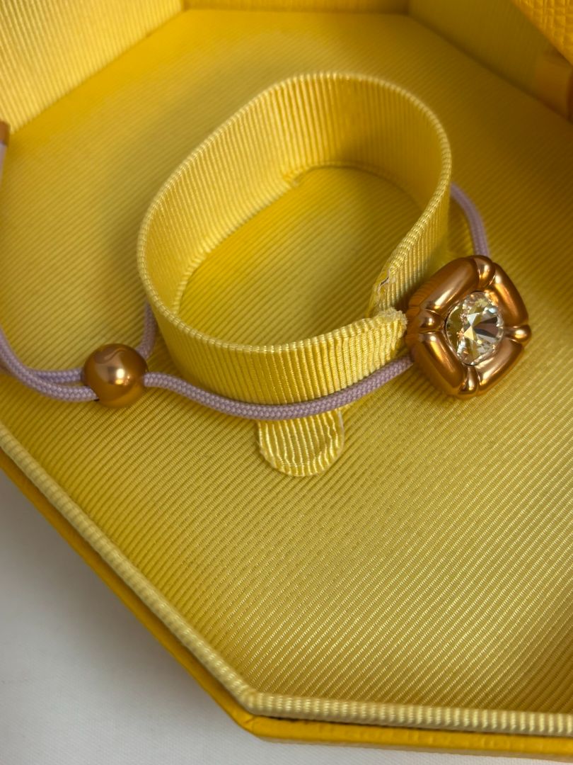 rose gold and lavander swarovksi Rose Gold-Tone Frame with Crystal Center Product Details, Frame Size: Approximately 12–15 mm across (based on visual scale)