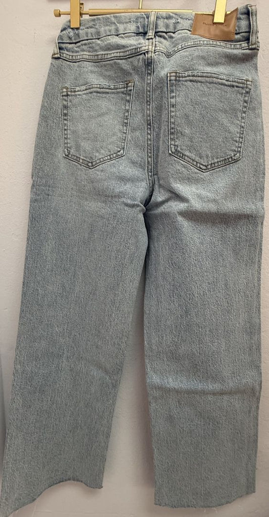 Light Indigo Oliver Logan Aberdeen Ankle Crop High Rise Jean