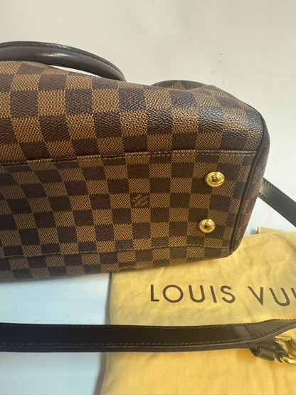 Damier Louis Vuitton Damier Ebene Canvas PM, Approximate Size: ~25 cm width × ~20 cm height × ~12 cm depth (≈9.8″ × 7.9″ × 4.7″)