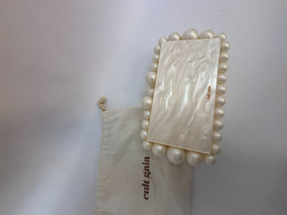 pearl Cult Gaia EOS pearl acrylic clutch, Width: 7.5 inches Height: 5 inches Depth: 2 inches