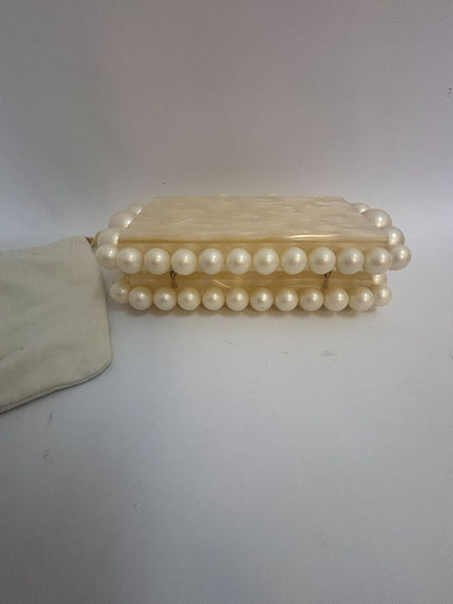 pearl Cult Gaia EOS pearl acrylic clutch, Width: 7.5 inches Height: 5 inches Depth: 2 inches
