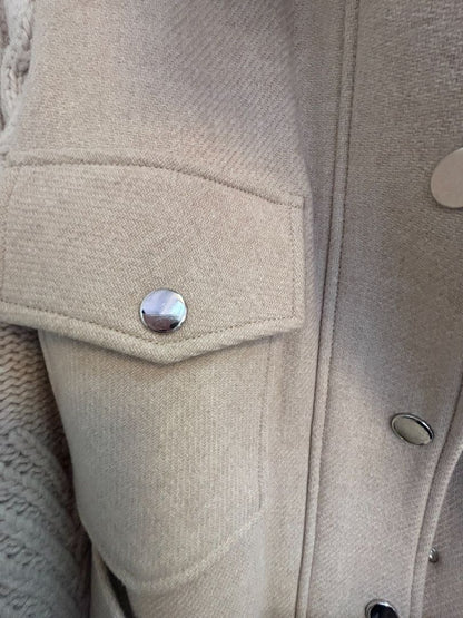 oat Veronica Beard cable knit wool jacket, S