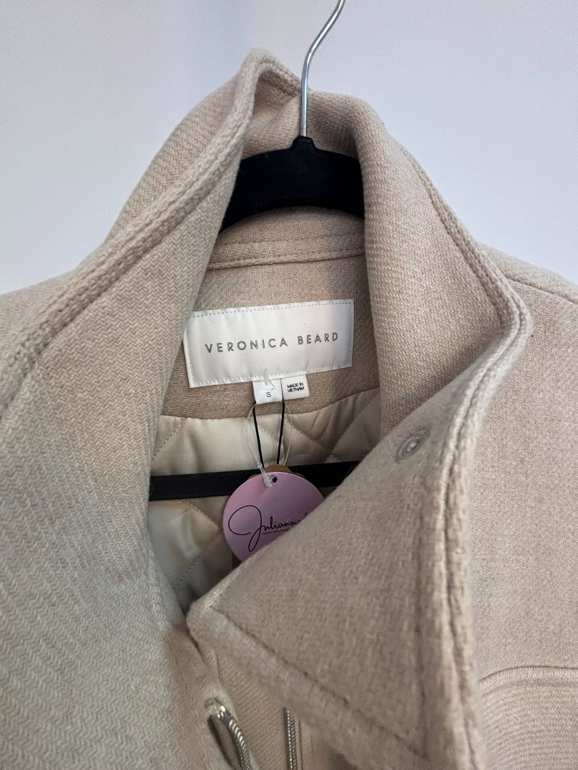 oat Veronica Beard cable knit wool jacket, S