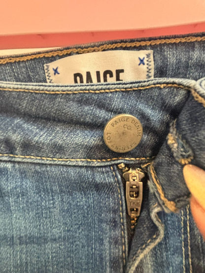 light indigo Paige straight leg mid rise, 27