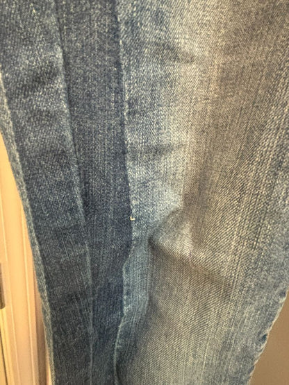 light indigo Paige straight leg mid rise, 27