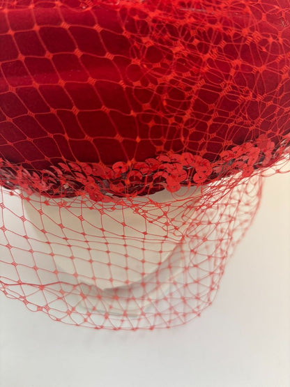 red NA women's hat, 8 x 8