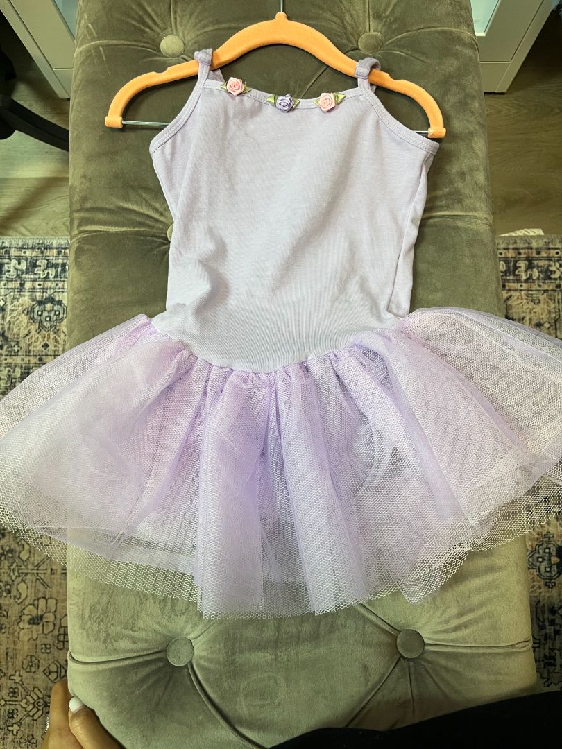 Lavender Tutu School Lavender w/ flowers, M