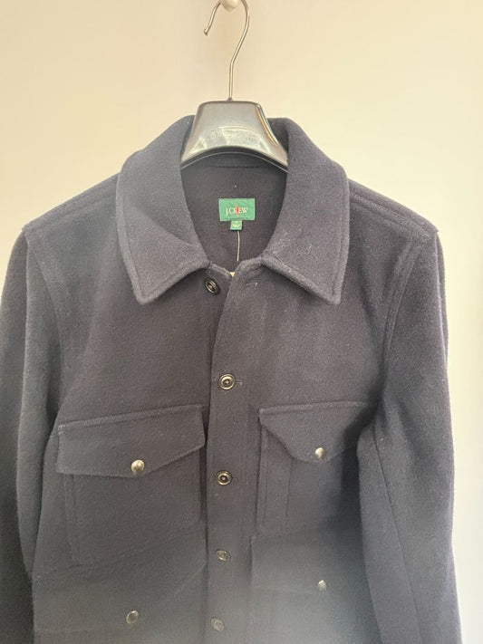 Navy J Crew button up jacket, M