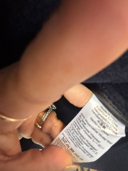 Navy J Crew button up jacket, M