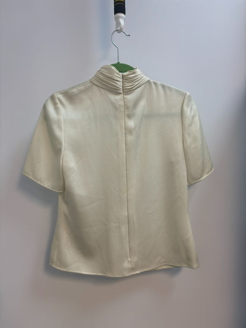 white Lourdes Chavez silk top, one size