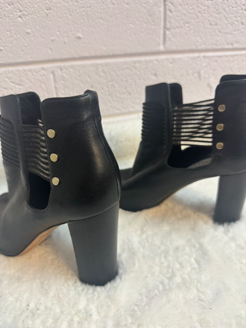 Jimmy Choo Black Peep-Toe Booties 40