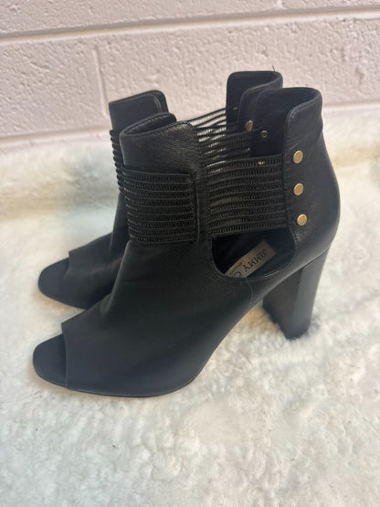 Jimmy Choo Black Peep-Toe Booties 40