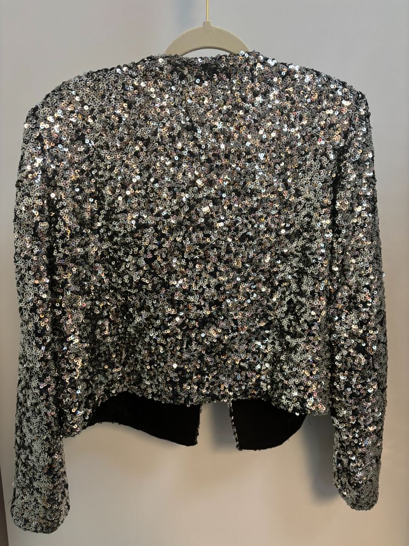 silver ZARA bling jacket