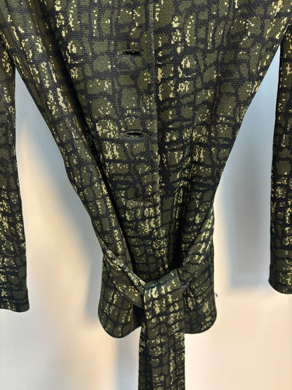 green and black St. John Collection belted jacket, 4