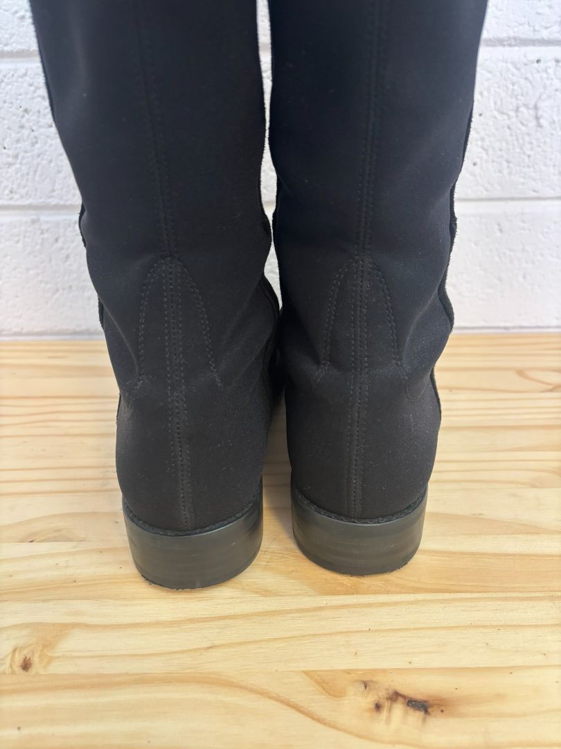 black Stuart Weitzman high top boots, 7