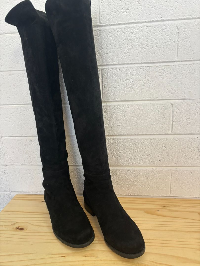 black Stuart Weitzman high top boots, 7