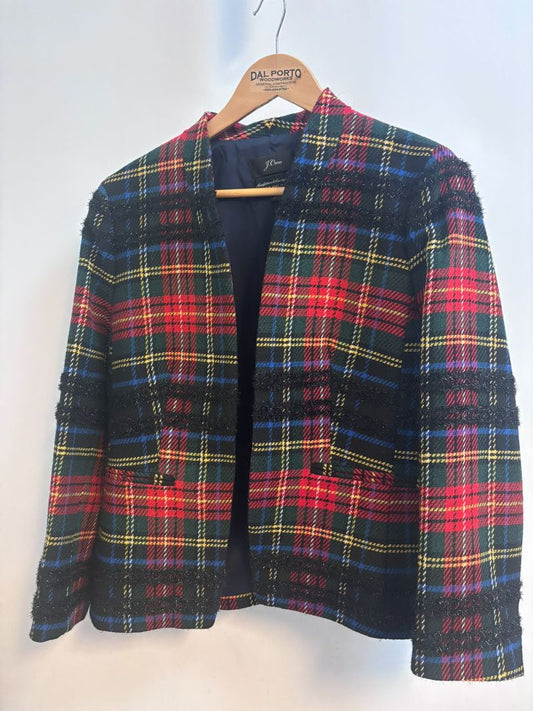 red and green J Crew collection Tartan coat, 10