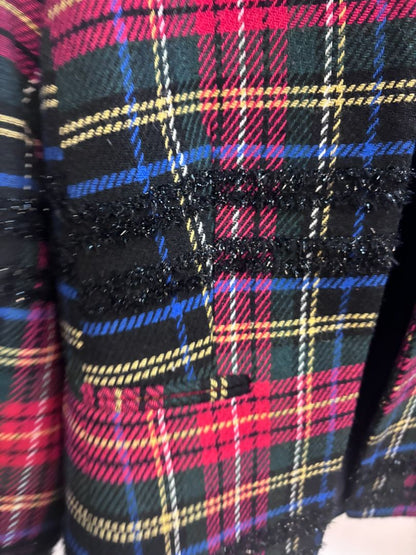 red and green J Crew collection Tartan coat, 10