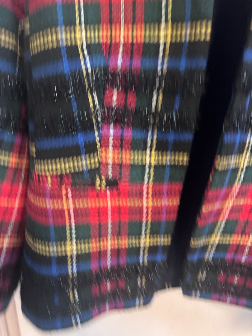 red and green J Crew collection Tartan coat, 10