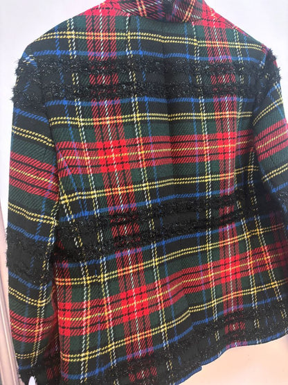 red and green J Crew collection Tartan coat, 10
