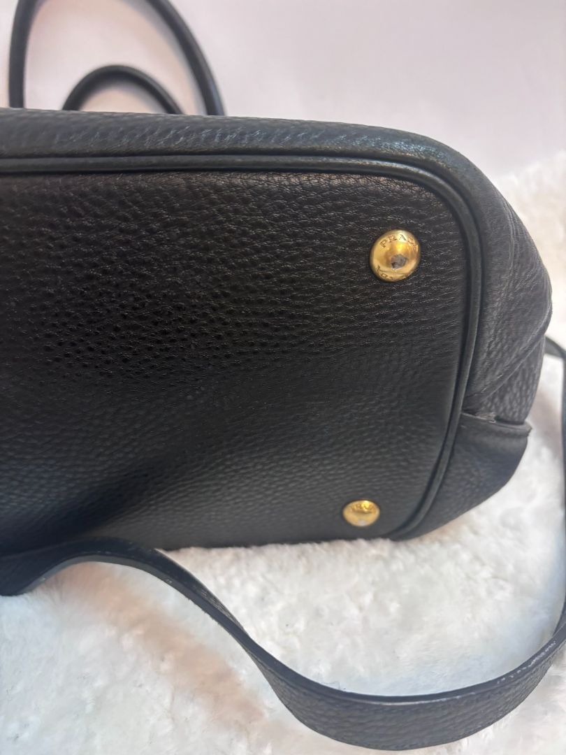 Prada Black Calfskin Top Handle Bag