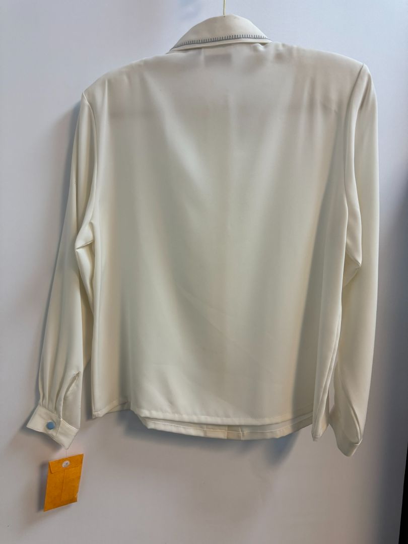 white & blue Koret Petites button up, 10