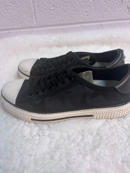 Valentino Black Canvas Rockstud Sneaker 40