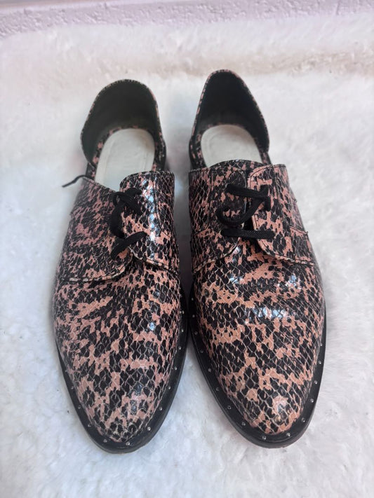 pink snakeskin Freda Salvador loafers python, 40 EU