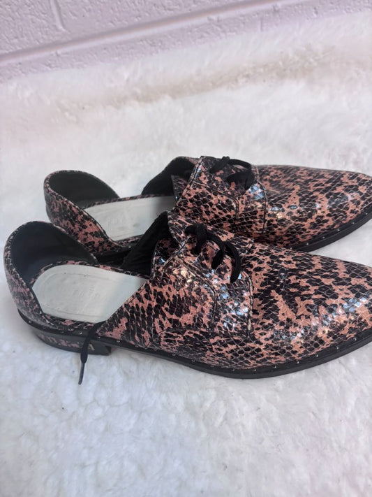 pink snakeskin Freda Salvador loafers python, 40 EU