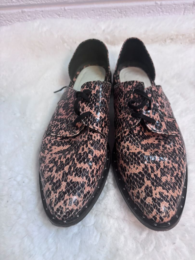 pink snakeskin Freda Salvador loafers python, 40 EU