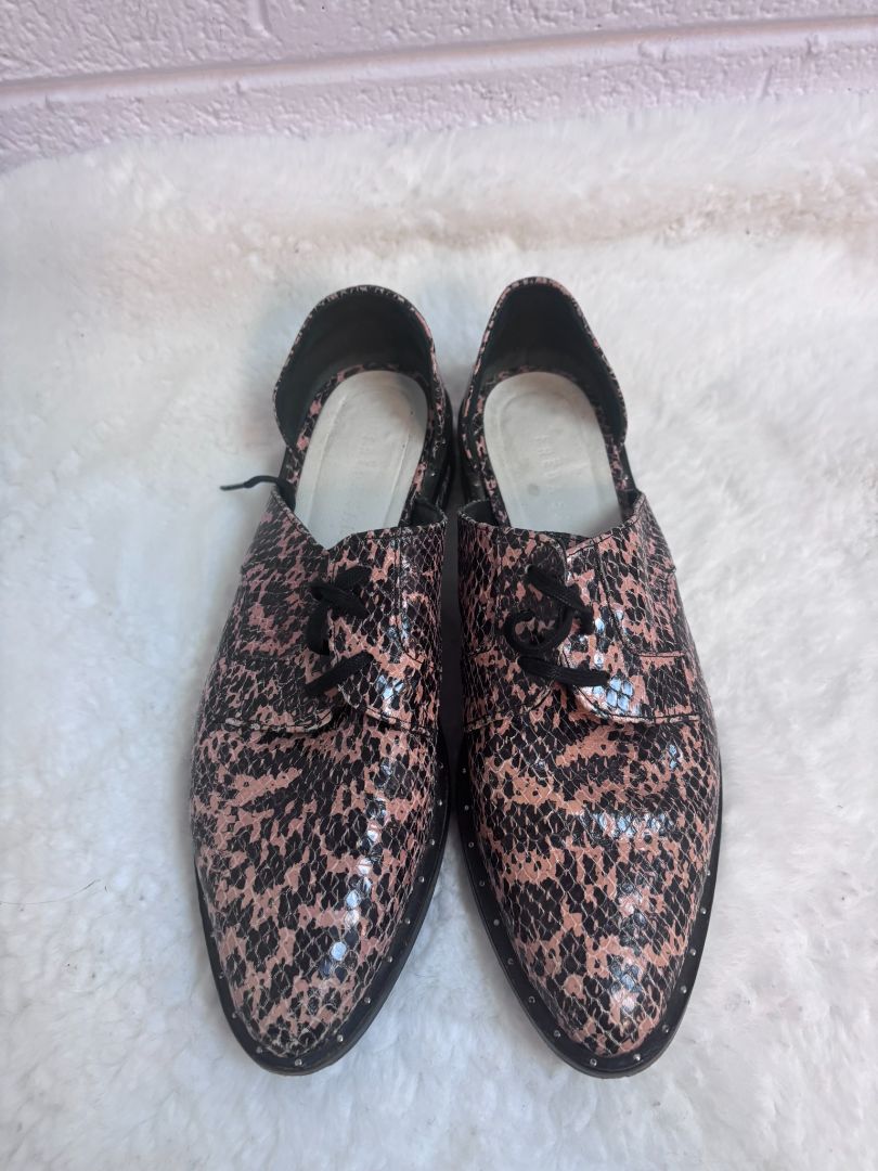pink snakeskin Freda Salvador loafers python, 40 EU