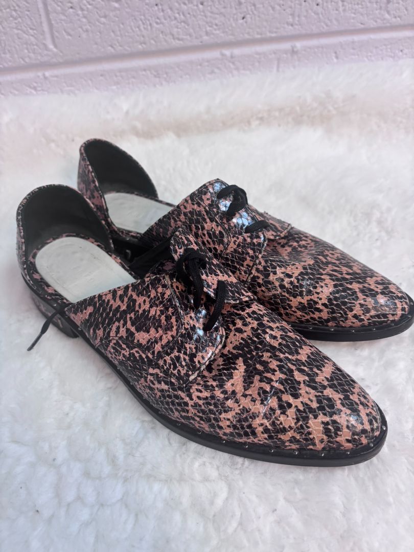 pink snakeskin Freda Salvador loafers python, 40 EU