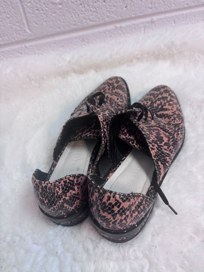 pink snakeskin Freda Salvador loafers python, 40 EU