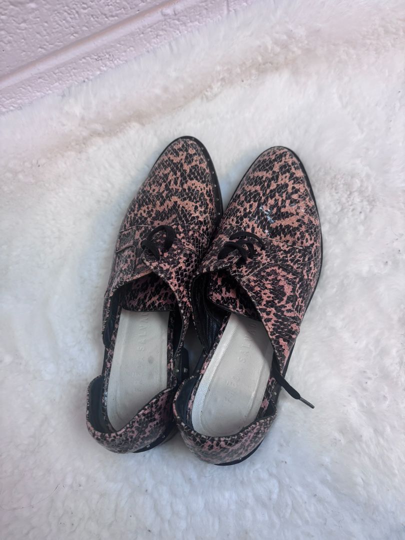 pink snakeskin Freda Salvador loafers python, 40 EU