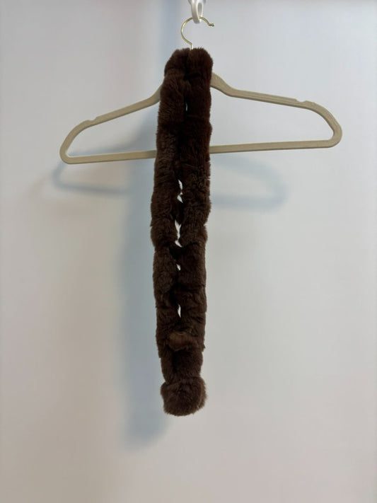light brown NA mink scarf