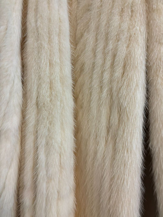 ivory Donald Brooks mink coat, s/m