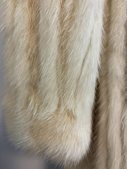ivory Donald Brooks mink coat, s/m