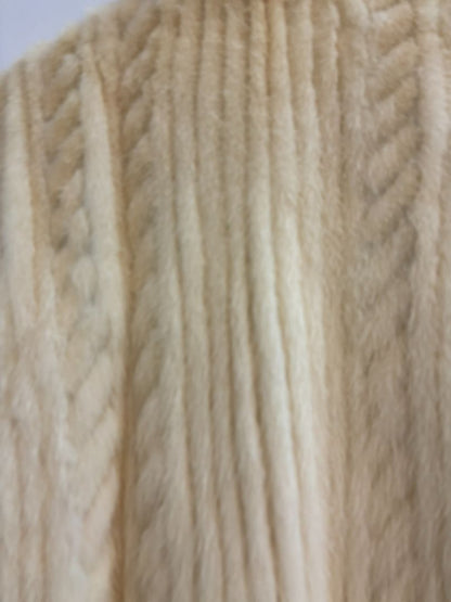 ivory Donald Brooks mink coat, s/m