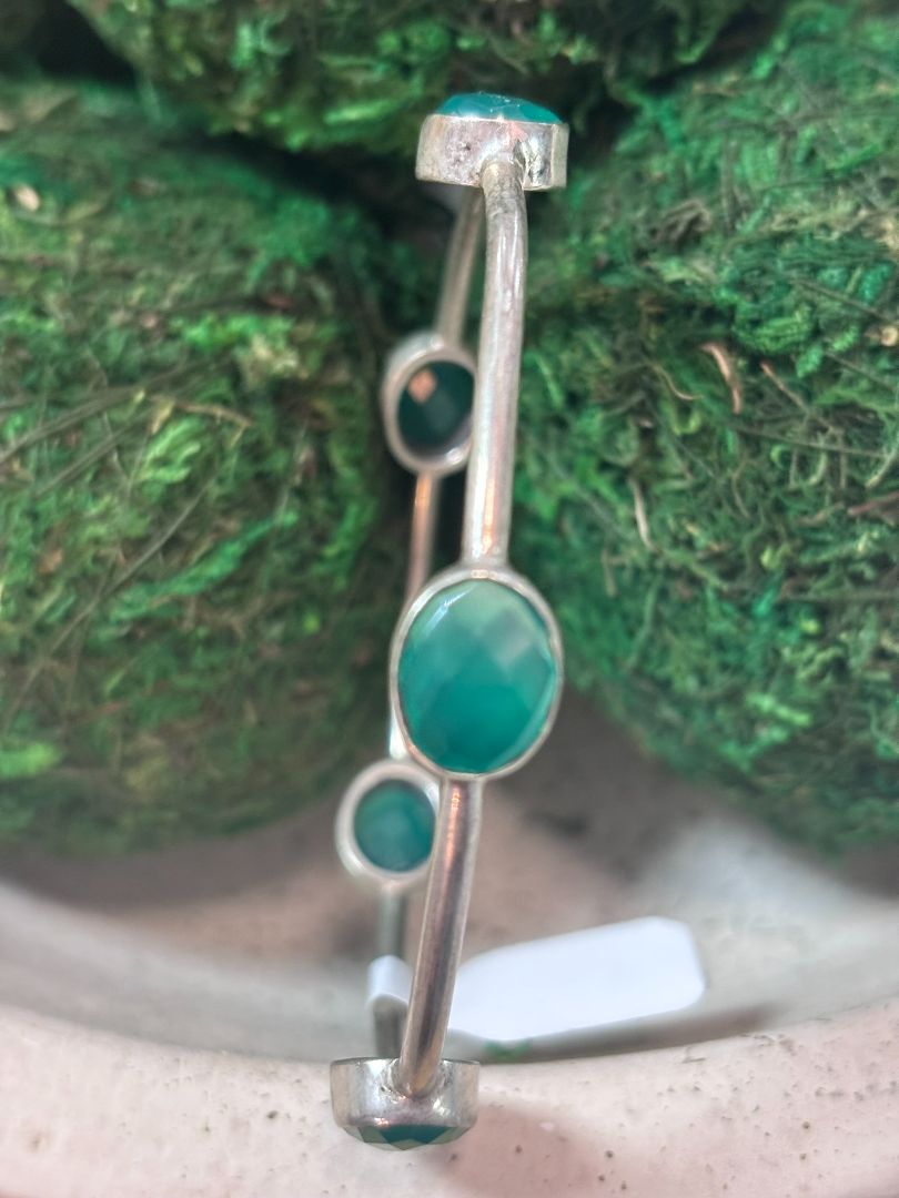 various colors NA silver bangles, OS