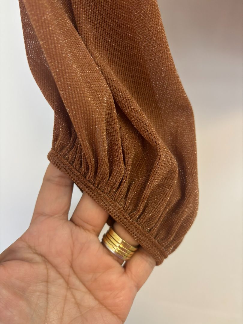 brown NA sheer top, s