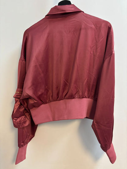 Mauve Pink Signature 8 Signature 8 Satin Bomber Jacket, 2s , 3m , 1l
