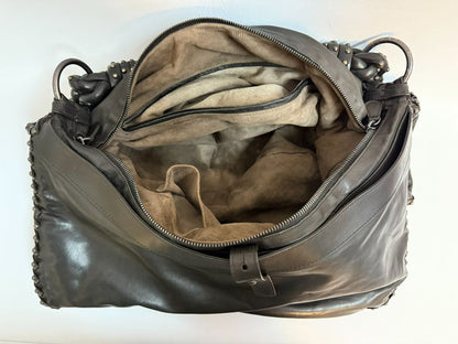 Espresso Bottega Veneta Calfskin Hobo, Length: 19.00 in  Width: 6.00 in  Height: 11.00 in  Drop: 6.50 in