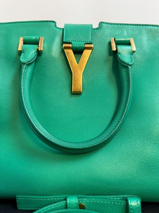 green Saint Laurent cross body bag, Width:11.8 in Height:7.5 in Depth:5.9 in